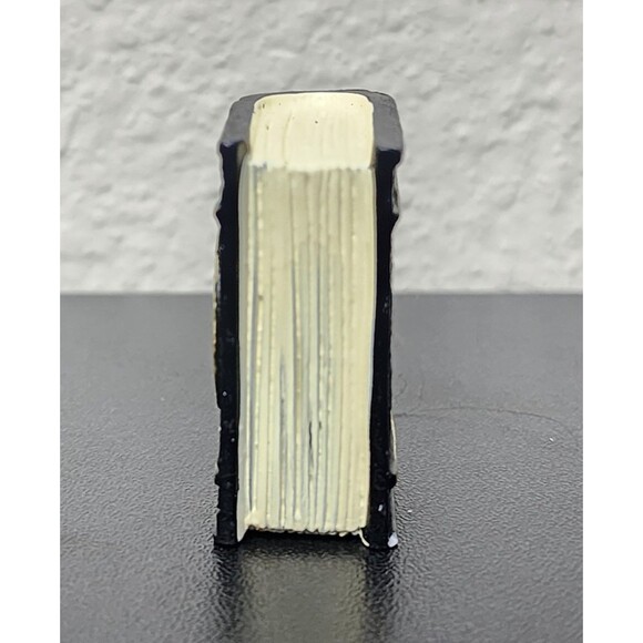 Tiny Ceramic Grimoire of Magic – Red & Black Spellbook Keychain - Picture 6 of 12